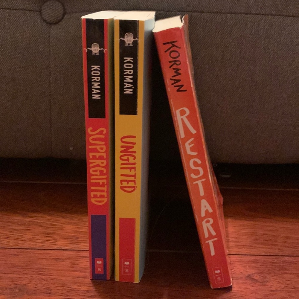 set of 3 gordon korman books